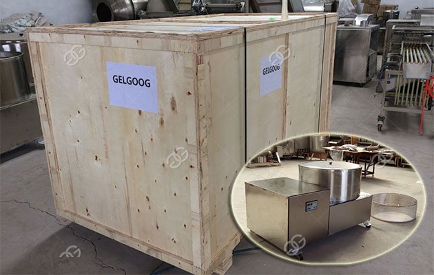 Gelgoog's oil removing machine sipped to America