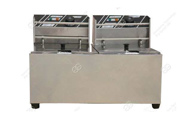Nigerian chin chin frying machine|Double tanks deep fryer machine